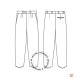 Pantalon serveur noir Molinel