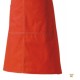 Tablier de serveuse couleur uni rouge