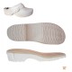 Sabot confort en cuir et bois