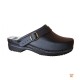 Sabot confort cuir noir