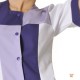 Tunique femme modèle Perrine Blanc/purple col